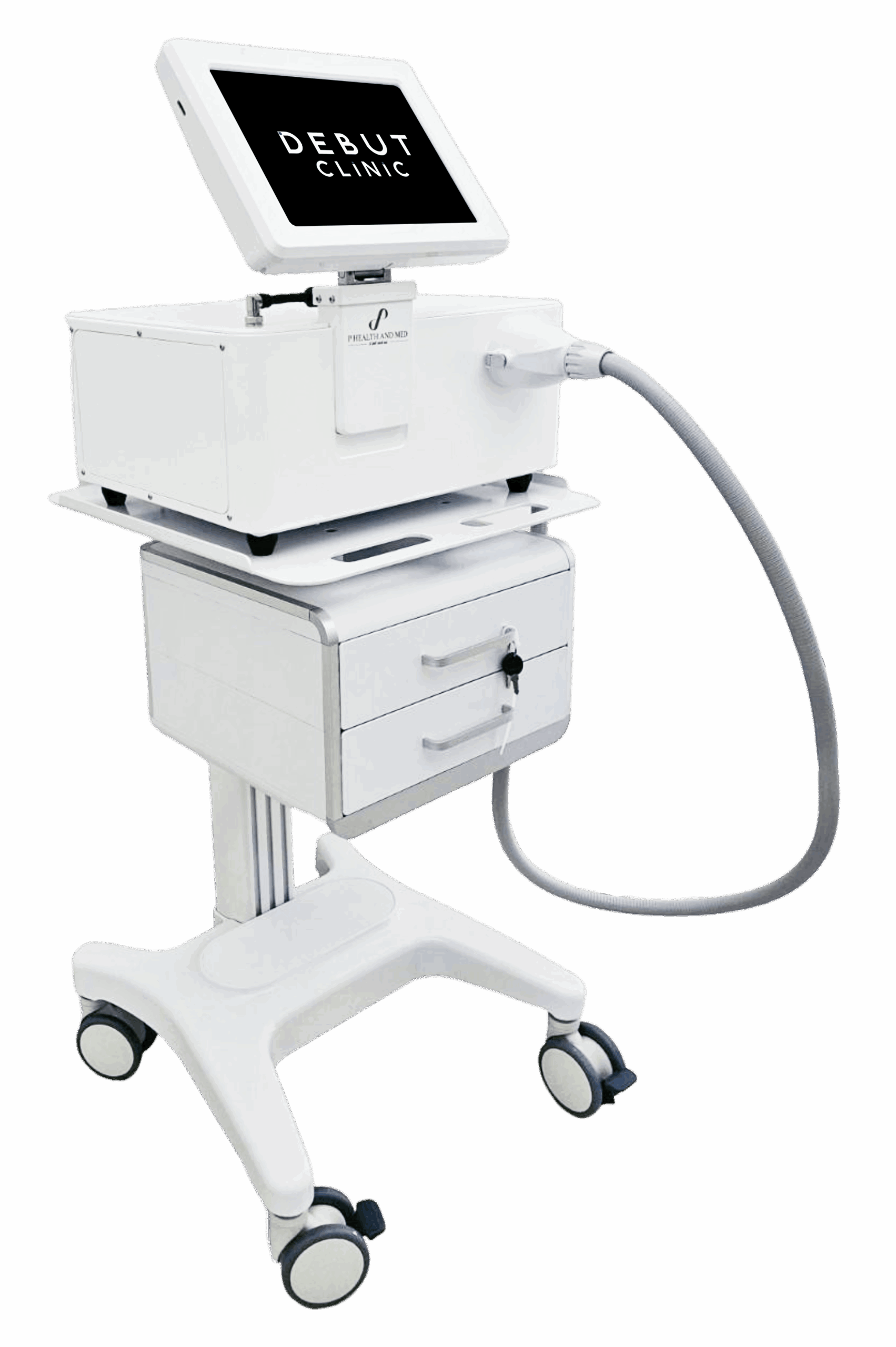 เครื่อง Shockwave Therapy มุมมองด้านข้าง